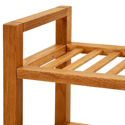 Schoenenrek Met 4 Schappen Massief Eikenhout 100 x 27 x 80 cm