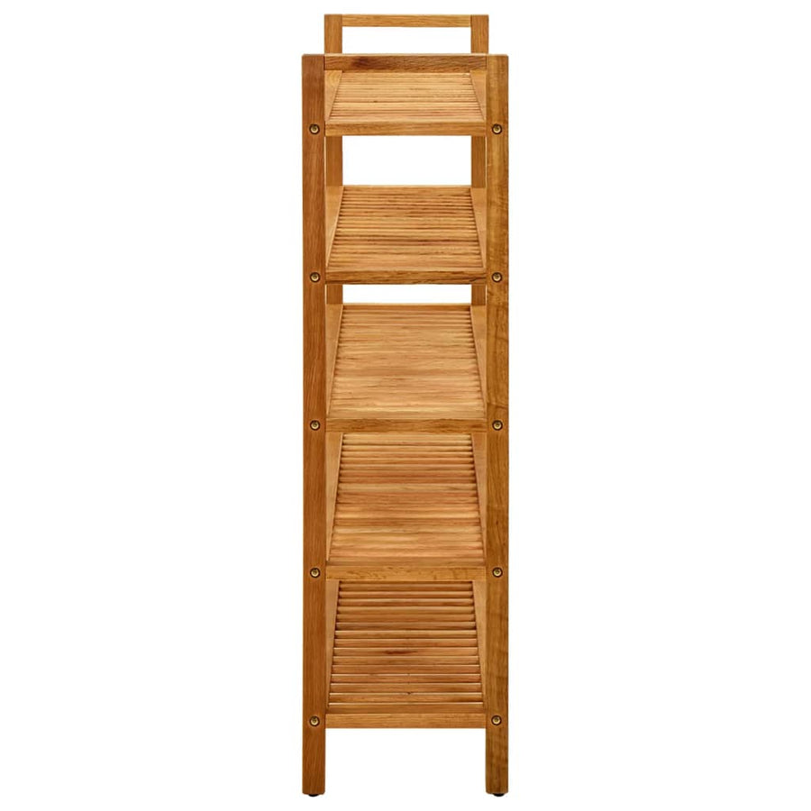 Schoenenrek Met 5 Schappen Massief Eikenhout 100 x 27 x 100 cm