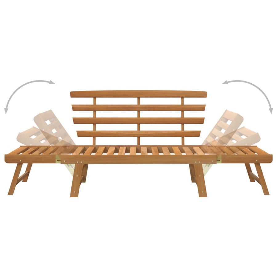Tuinbank 2-In- 90 Cm Massief Acaciahout Bruin