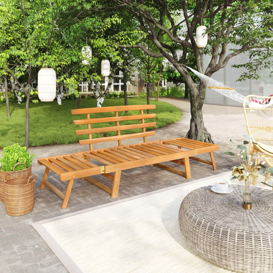 Tuinbank 2-In- 90 Cm Massief Acaciahout Bruin