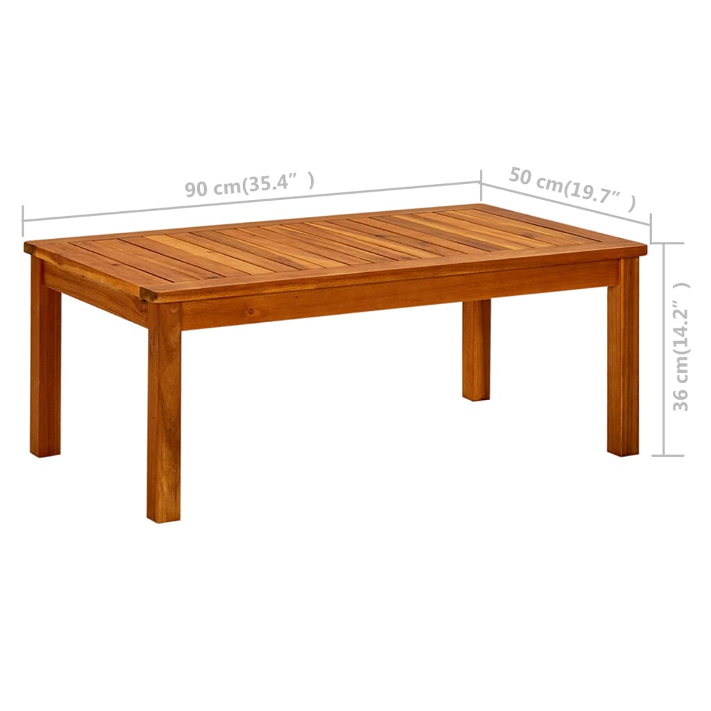 Tuintafel Massief Acaciahout 90 x 50 x 36 cm