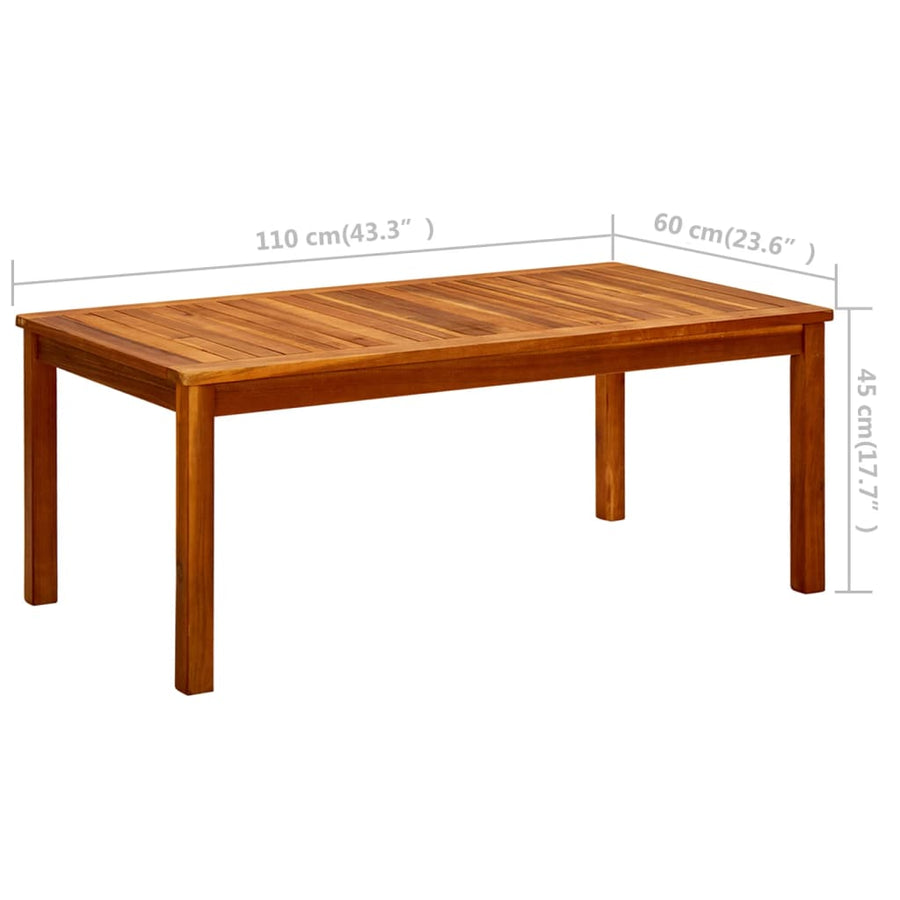 Tuintafel Massief Acaciahout 110 x 60 x 45 cm