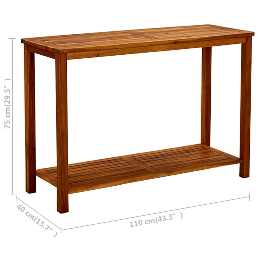Tuinwandtafel Massief Acaciahout 110 x 40 x 75 cm