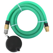 Zuigslang 15 m PVC groen met messing koppelingen