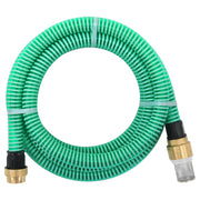 Zuigslang 25 m PVC groen met messing koppelingen