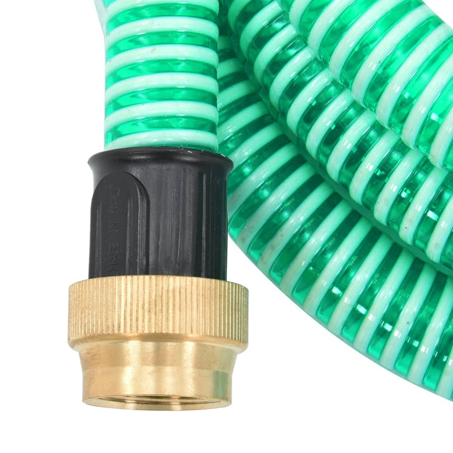 Zuigslang Met Messing Koppelingen 1,1'' Pvc 25 m Groen Zonder vlotter