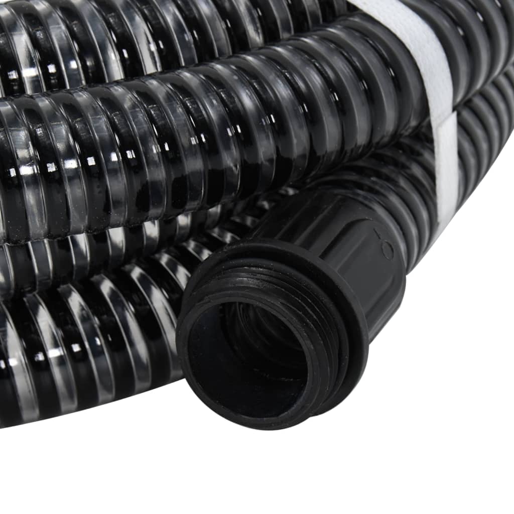 Zuigslang Met Messing Koppelingen 1,1'' 4 M Pvc Zwart Crème