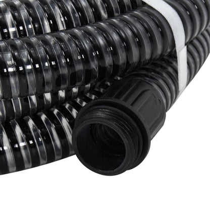 Zuigslang Met Messing Koppelingen 1,1'' 4 M Pvc Zwart Crème