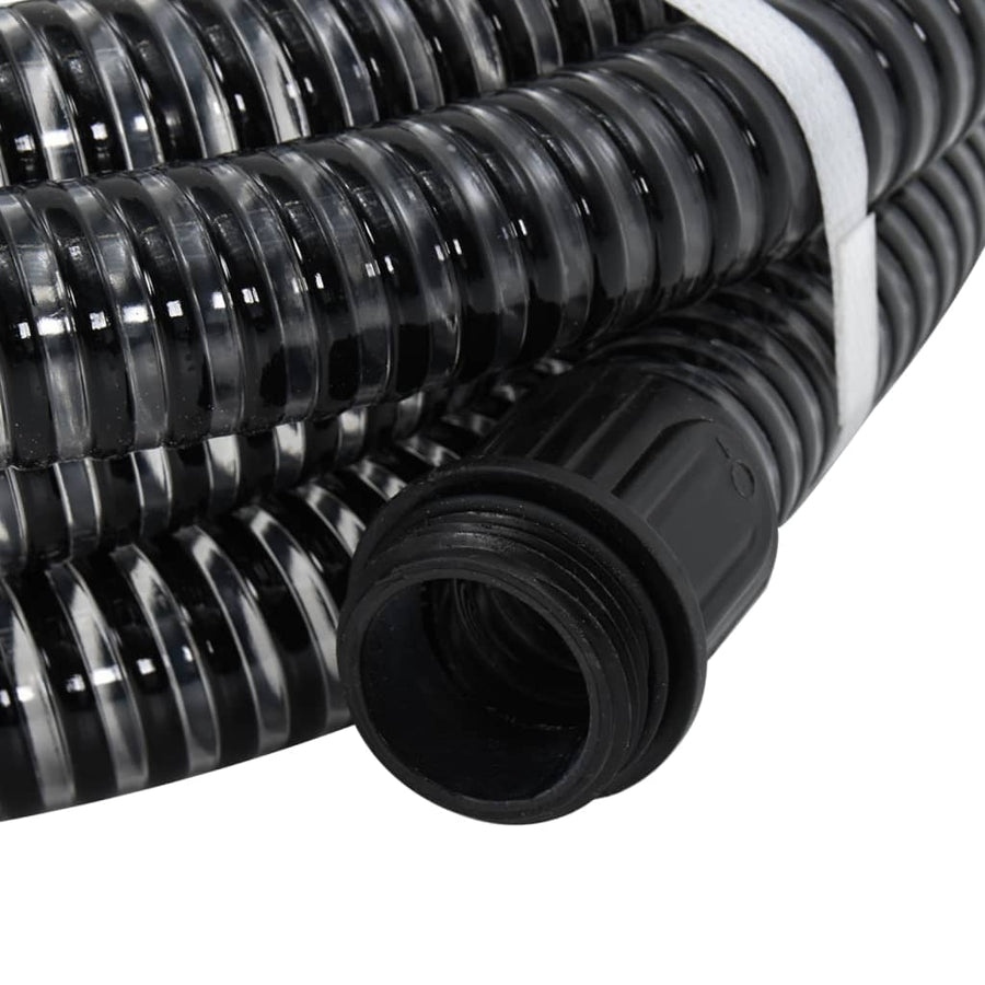 Zuigslang Met Messing Koppelingen 1,1'' 4 M Pvc Zwart Crème