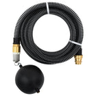 Suction hose with brass couplings 1.1'' 7 m PVC black