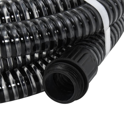 Zuigslang Met Messing Koppelingen 1,1'' Pvc 7 m Zwart