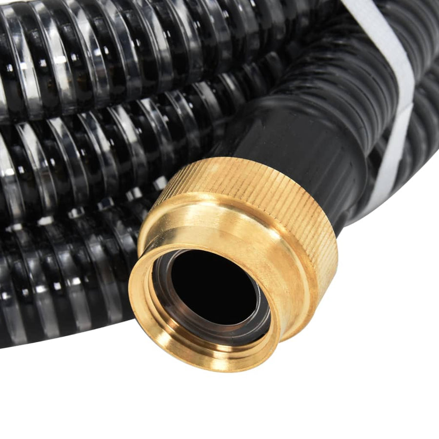 Zuigslang Met Messing Koppelingen 1,1'' Pvc 10 m Zwart Met vlotter