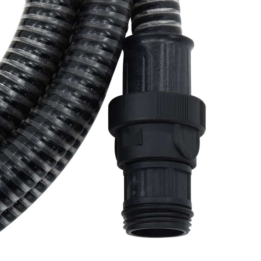 Zuigslang Met Pvc Koppelingen 1,1'' Pvc 4 m Zwart