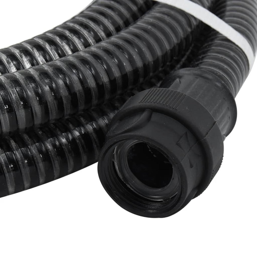 Zuigslang Met Pvc Koppelingen 1,1'' Pvc 4 m Zwart