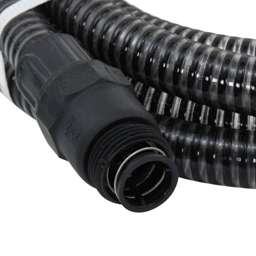 Zuigslang Met Pvc Koppelingen 1,1'' Pvc 4 m Zwart
