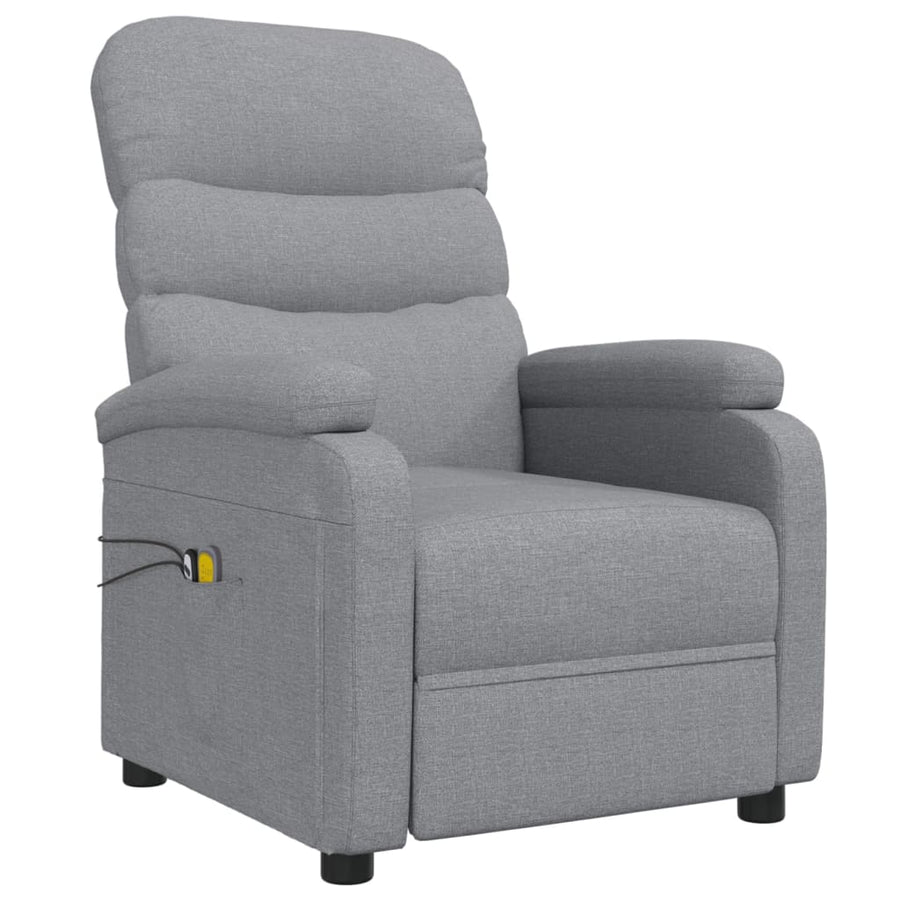Massagestoel Elektrisch Stof Lichtgrijs