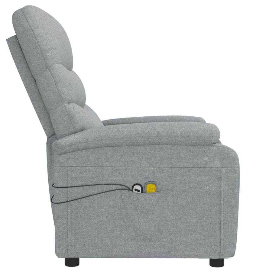Massagestoel Elektrisch Stof Lichtgrijs