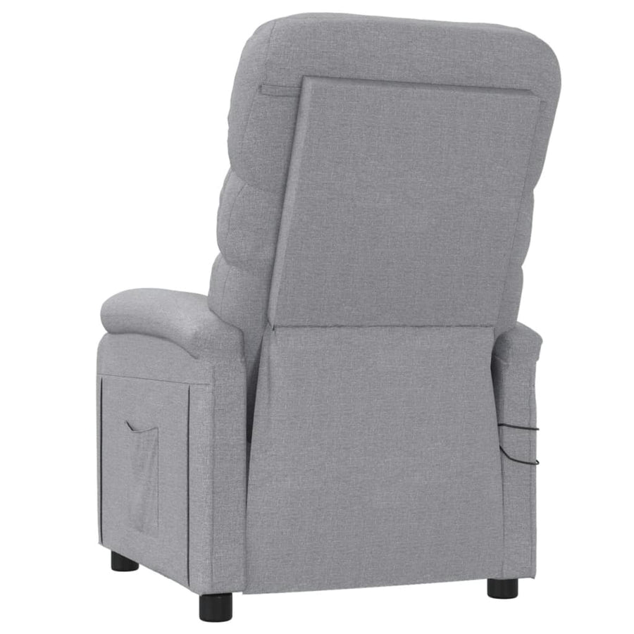 Massagestoel Elektrisch Stof Lichtgrijs