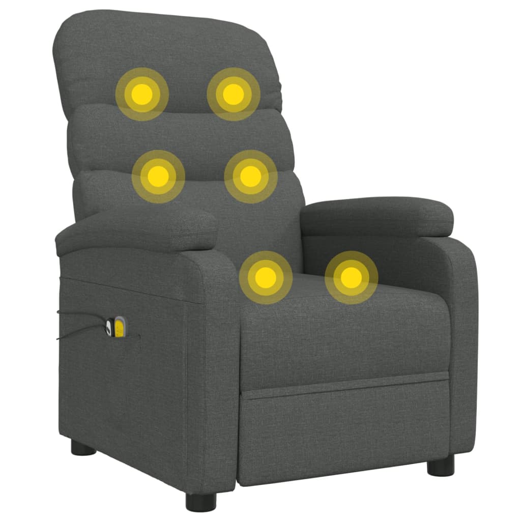 Massagestoel Elektrisch Stof Donkergrijs