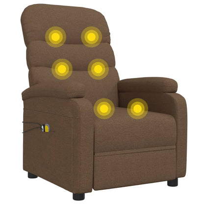 Massagestoel Elektrisch Verstelbaar Stof Bruin