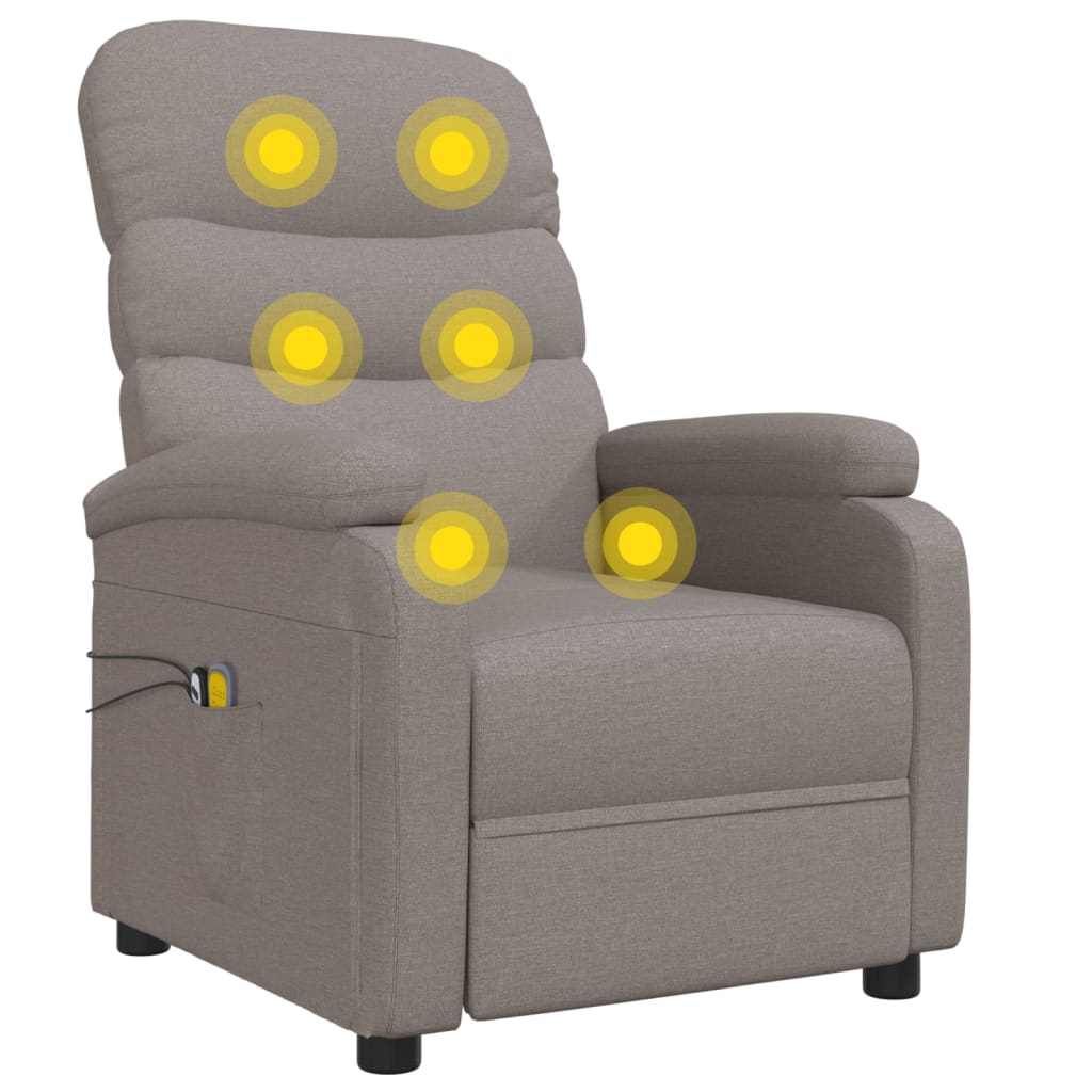 Massagestoel Elektrisch Stof Taupe