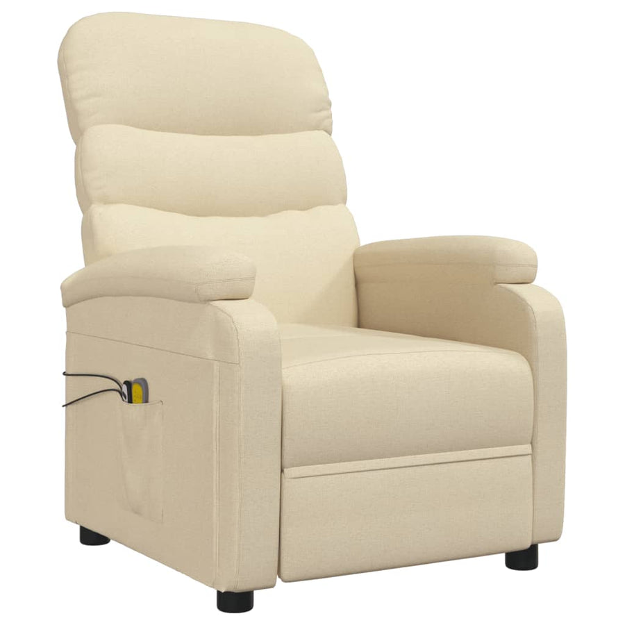 Massagestoel Elektrisch Stof Kleurig Crème