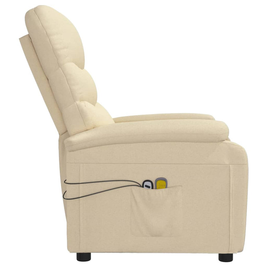 Massagestoel Elektrisch Stof Kleurig Crème