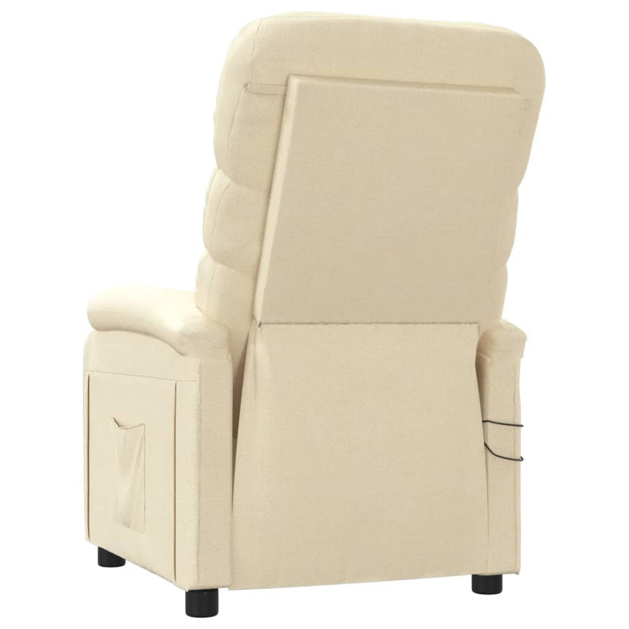 Massagestoel Elektrisch Stof Kleurig Crème
