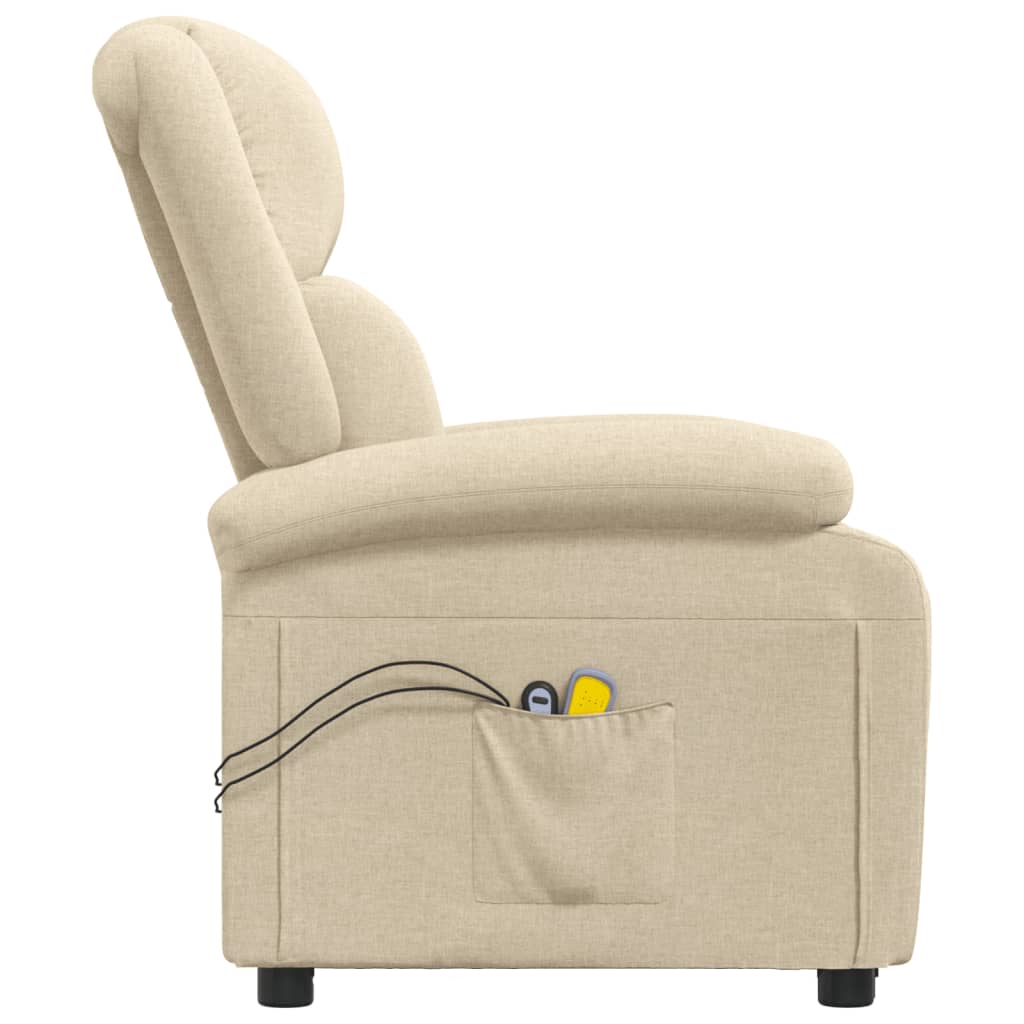 Massagestoel Elektrisch Stof Kleurig Crème