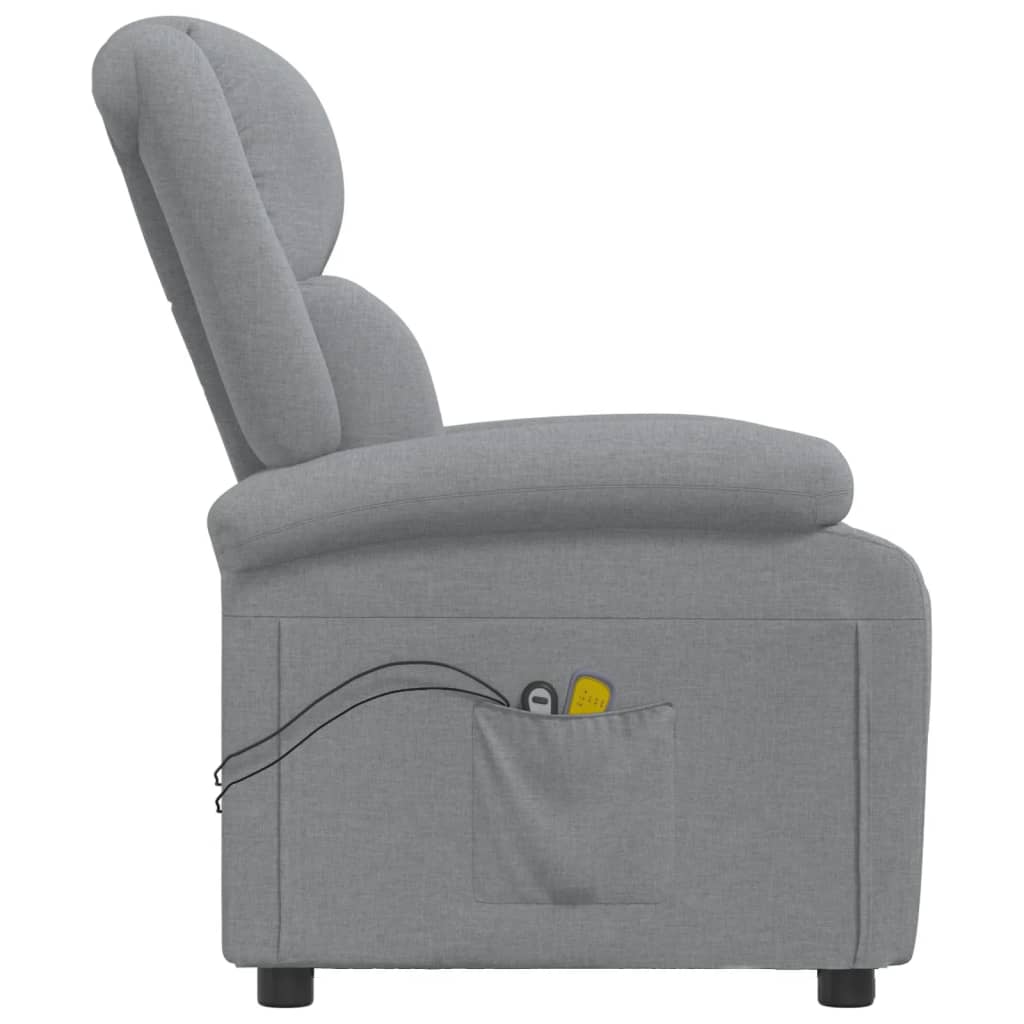 Massagestoel Elektrisch Stof Lichtgrijs