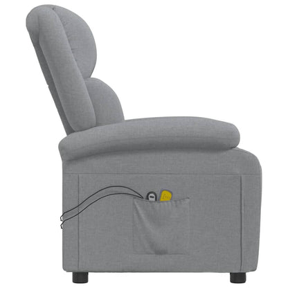 Massagestoel Elektrisch Stof Lichtgrijs