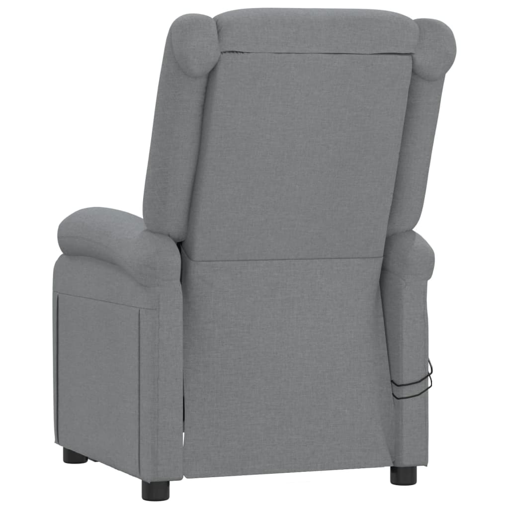 Massagestoel Elektrisch Stof Lichtgrijs