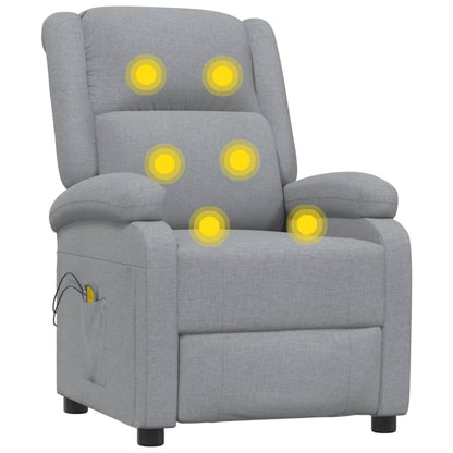 Massagestoel Elektrisch Stof Lichtgrijs