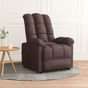 Elektrische fauteuil stof donkerbruin 74x99x102 cm