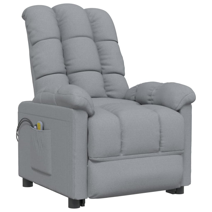 Massagestoel Elektrisch Stof Lichtgrijs