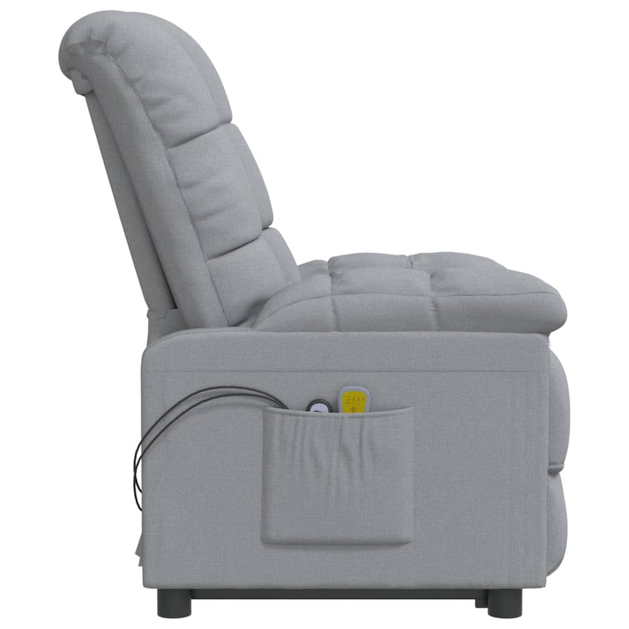 Massagestoel Elektrisch Stof Lichtgrijs