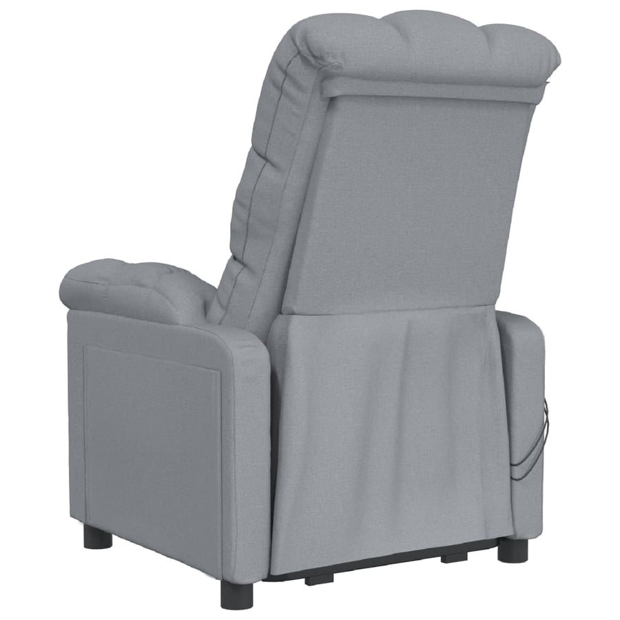Massagestoel Elektrisch Stof Lichtgrijs