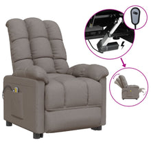 Massagestoel elektrisch stof taupe
