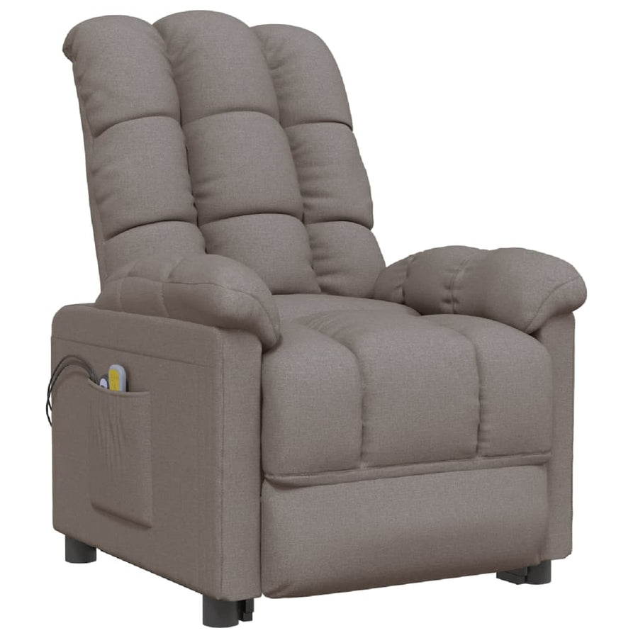 Massagestoel elektrisch stof taupe