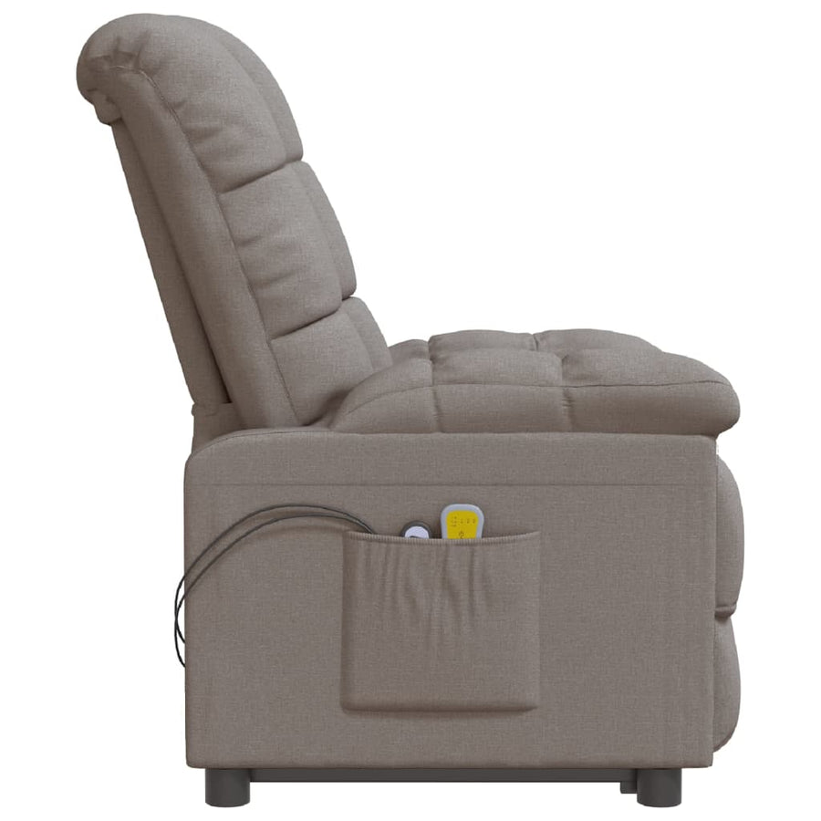 Massagestoel elektrisch stof taupe