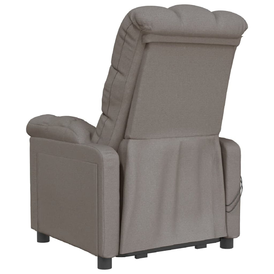 Massagestoel elektrisch stof taupe