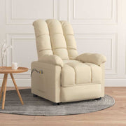 Massagestoel elektrisch stof crème 74x99x102 cm