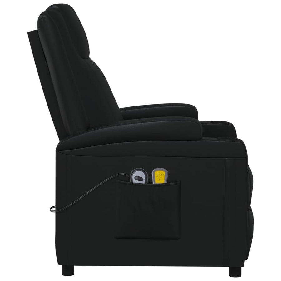 Massagestoel Elektrisch Kunstleer Zwart