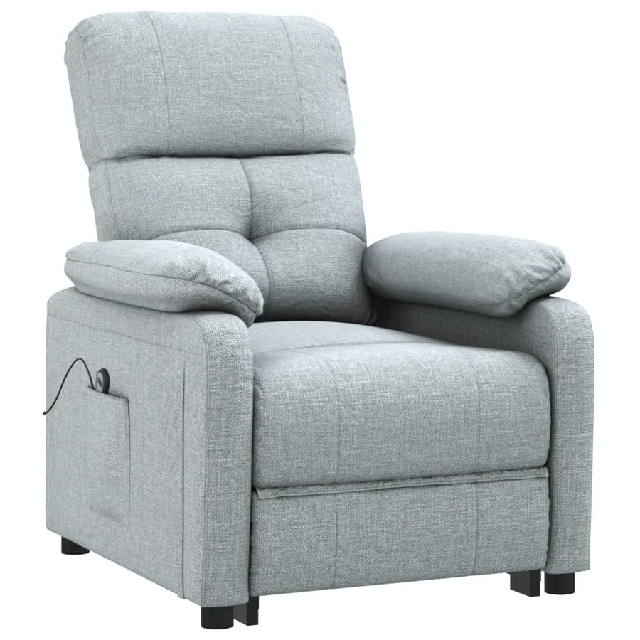 Fauteuil Elektrisch Verstelbaar Stof Lichtgrijs 1
