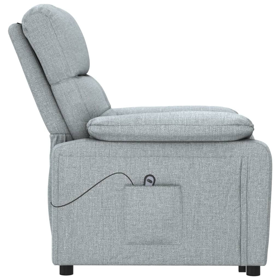 Fauteuil Elektrisch Verstelbaar Stof Lichtgrijs 1