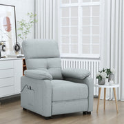 Fauteuil elektrisch verstelbaar stof lichtgrijs 73x90x100 cm