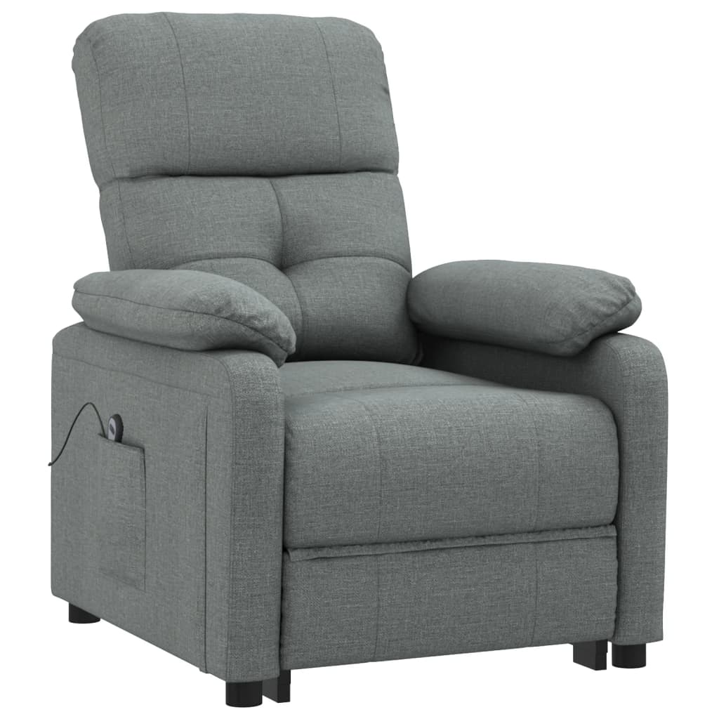 Fauteuil elektrisch verstelbaar stof donkergrijs