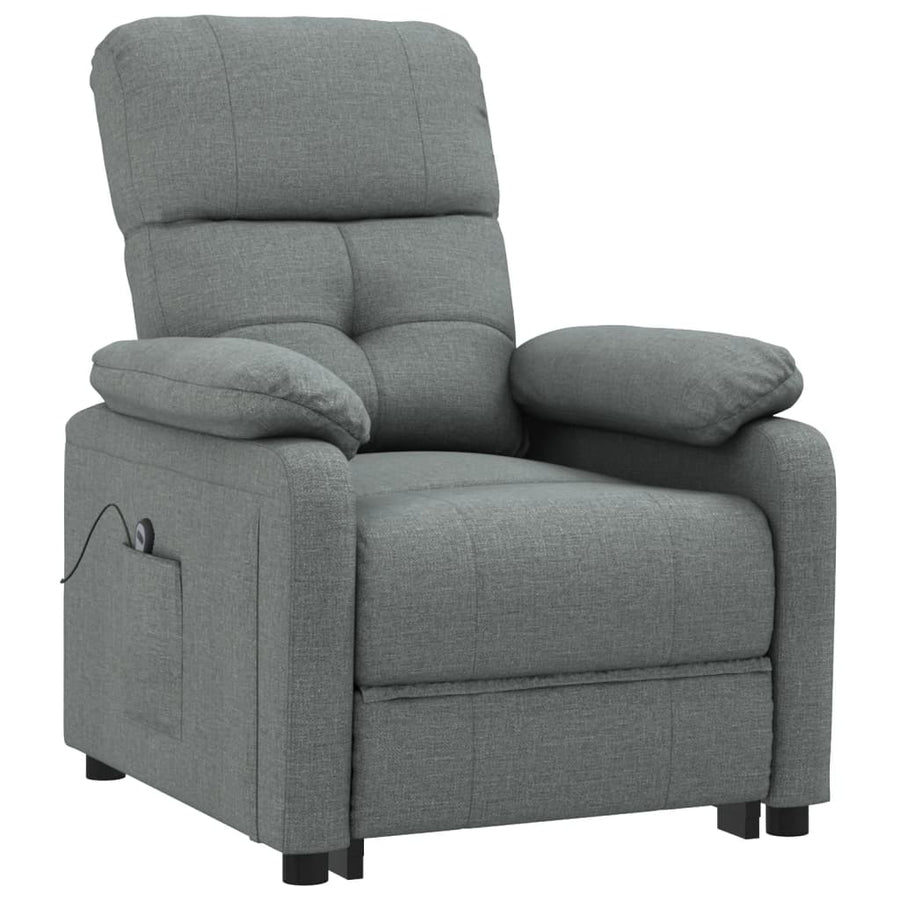 Fauteuil elektrisch verstelbaar stof donkergrijs