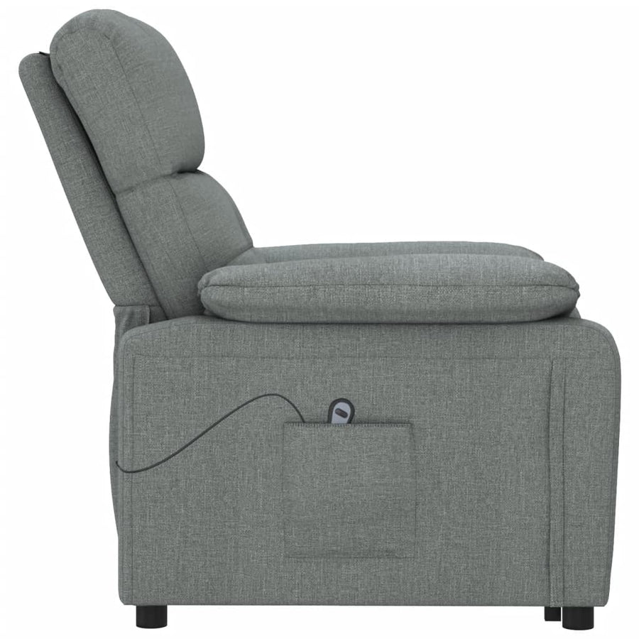 Fauteuil elektrisch verstelbaar stof donkergrijs