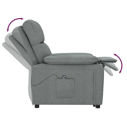 Fauteuil elektrisch verstelbaar stof donkergrijs